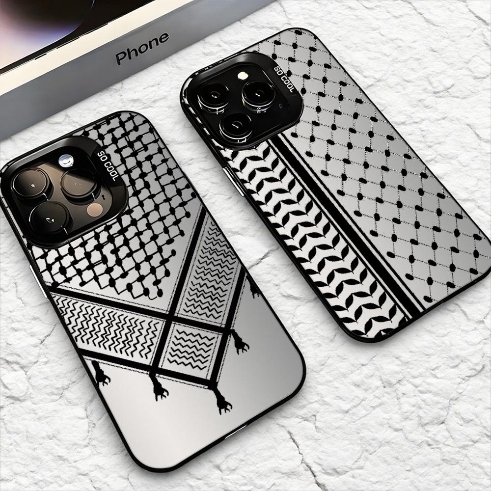 Phone Cases Iphone 15 - Custodia per Telefono Keffiyeh P-Palestine per