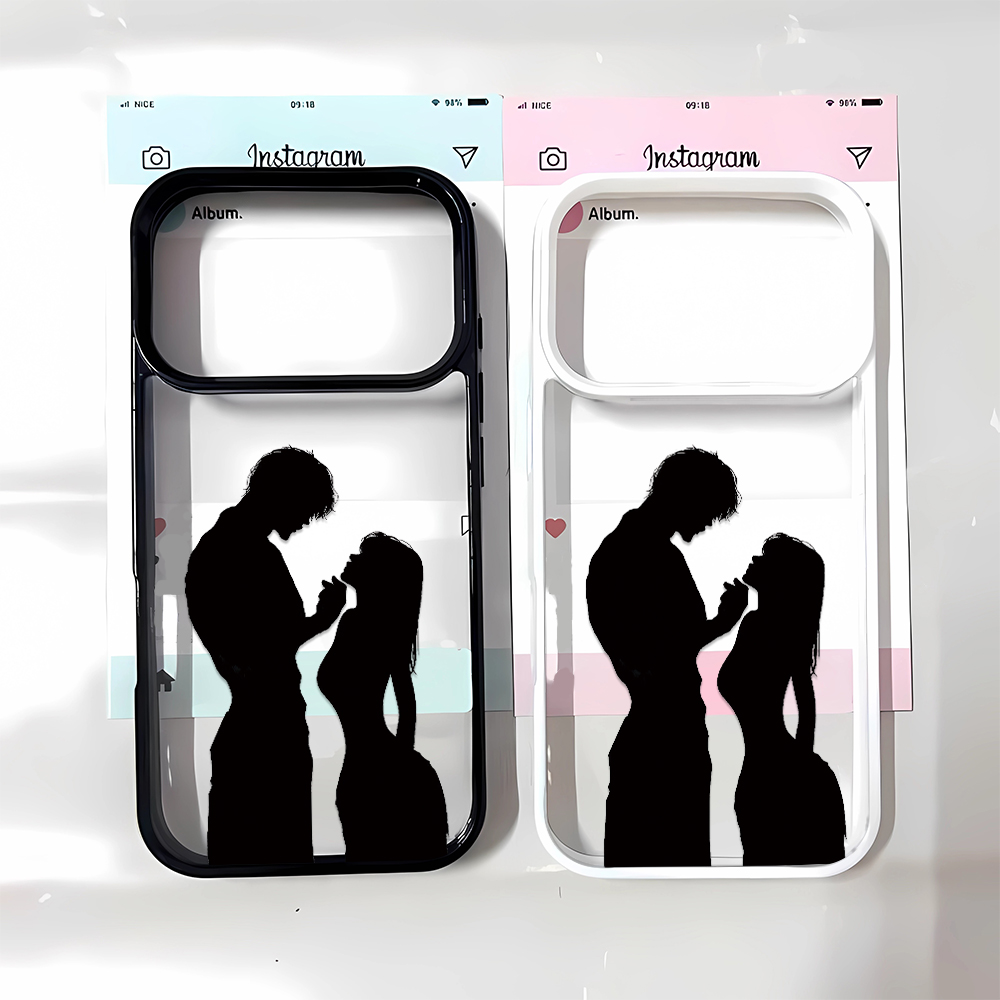 Phone Cases Kawaii - Custodia per telefono con silhouette di