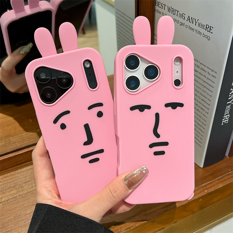 Phone Cases Kawaii - Kawaii 3D Divertente Cartone Animato Rosa