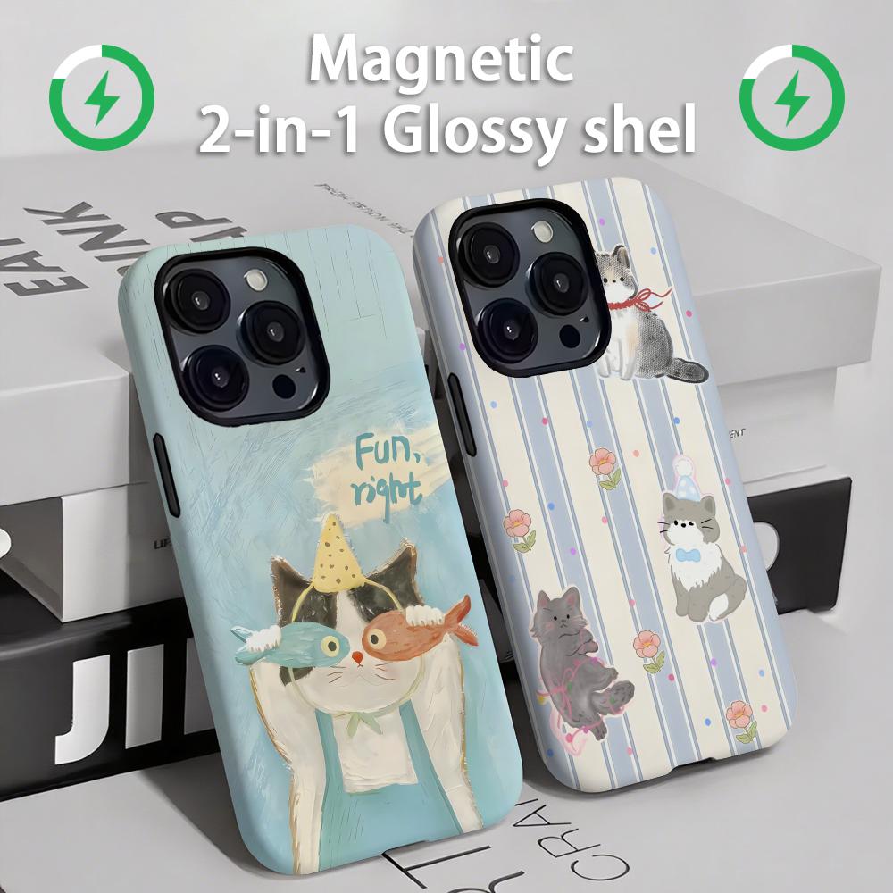 Phone Cases Cute Iphone 13 - Custodia per telefono con gatti e