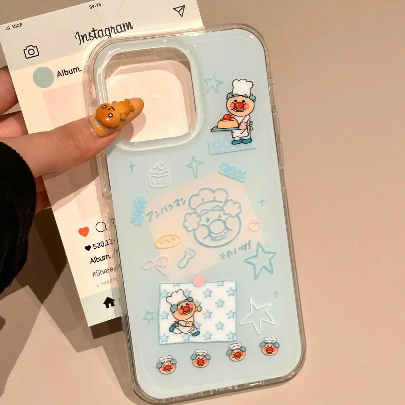 Coreano Ins Blu Chef Vecchio D - Phone Cases Kawaii recensione e prezzo