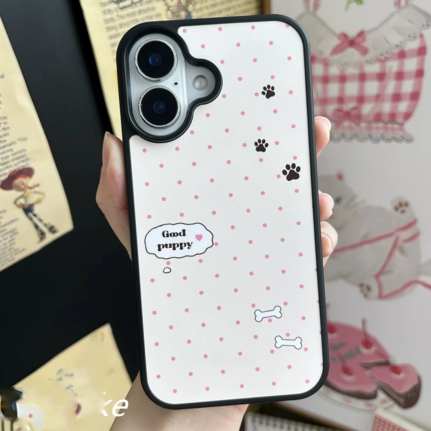 INS Pink Wave Point Good Puppy - Phone Cases Kawaii recensione e prezzo
